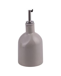 Mini oliera 285 ml in ceramica, tappo e beccuccio salvagoccia, grigio chiaro, 4 Toni