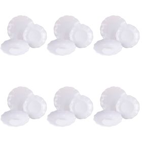 Servizio piatti 18 pezzi, in vetro opalino, 6 posti tavola