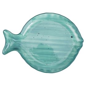 Piatto da portata in porcellana 35,2x26 cm, acquamarina, Kos