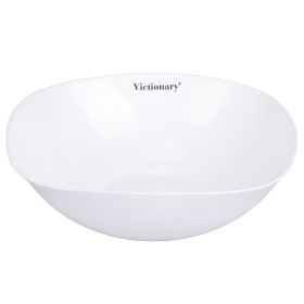 Insalatiera quadrata in vetro opalino