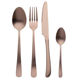 Set 24 posate, rame opaco, Round