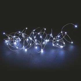 Filo 180 microled bianco freddo, uso esterno, 18 m, Santa&#39;s House