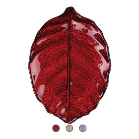 Piatto foglia in vetro Elegance Tiba Leaf, Sibilla
