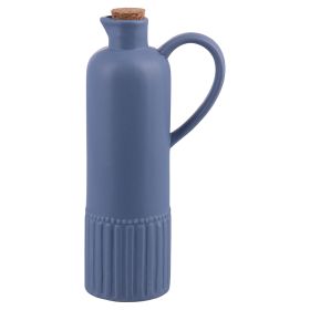 Oliera 635 ml in ceramica, tappo in sughero, indaco, 4 Toni