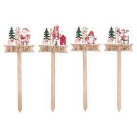 Cartello natalizio per, vaso, con scritta 17x48 cm, Santa&#39;s House