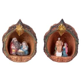 Nativit&#224; in guscio di noce, 9,5x9x11cm, Santa&#39;s House