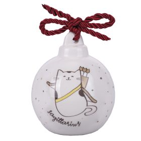 Pallina natalizia in ceramica, Oroscocats Sagittarius