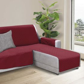 Copridivano bordeaux 3 posti con penisola reversibile 240x305 cm, Sibilla