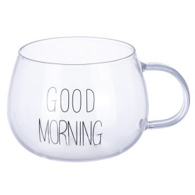 Tazza 400 ml in vetro borosilicato, Good Morning/Night