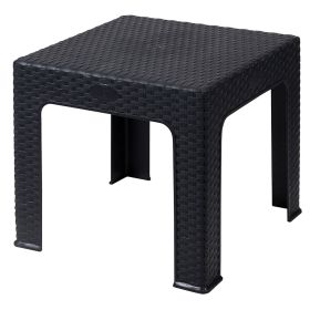 Tavolino basso da esterno 43x43 cm effetto rattan