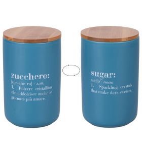 Barattolo zucchero 1000 ml in ceramica e bamb&#249;, Victionary