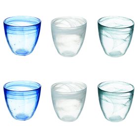 Set 6 bicchieri acqua bombati 280 ml, Alabastro Ocean