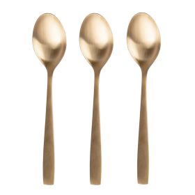 Set 3 cucchiai oro satinato, Manhattan Sibilla