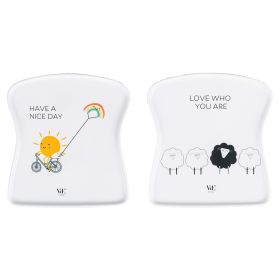 Piattino toast in porcellana, Be Positive