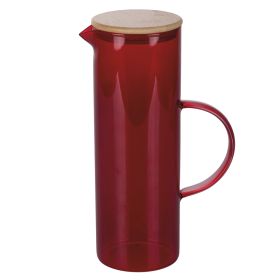 Caraffa 1,6 L in vetro borosilicato, coperchio in bamb&#249;, Sibilla