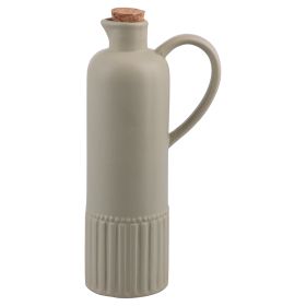 Oliera 635 ml in ceramica, tappo in sughero, salvia chiaro, 4 Toni