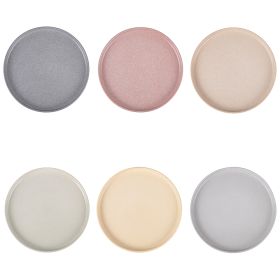 Set 6 piatti piani color matt effetto stone in gres