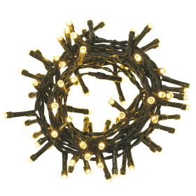 Filo 100 led bianco caldo 3 m, uso esterno, 8 giochi di luce, Santa&#39;s House