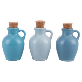 Anfora mini oliera 95 ml in ceramica e sughero, Ocean