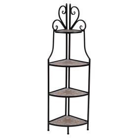 Angoliera 4 ripiani da esterno in ferro richiudibile e ceramica, Cipro Est&#233;