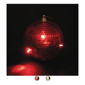 Palla natalizia disco ball 6 led a batteria, Santa&#39;s House