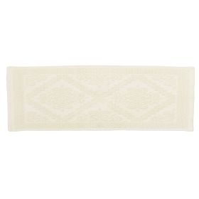 Tappeto bagno avorio 60x180 cm in 100% cotone, Sibilla