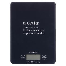 Bilancia da cucina digitale 5Kg, top in vetro temperato, Victionary Ricetta