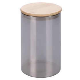 Barattolo fum&#232; 1 L in vetro borosilicato, coperchio in bamb&#249;