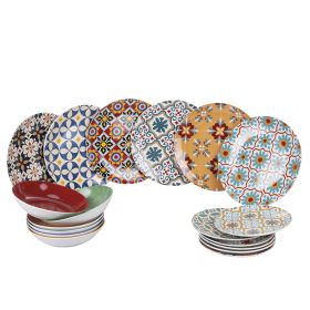 Servizio piatti 18 pezzi in porcellana