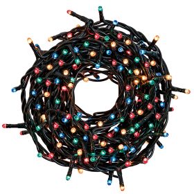 Filo 1000 led multicolor, 49,95 m, uso esterno, 8 giochi luce, Santa&#39;s House