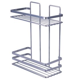 Mensola 2 ripiani in ferro  24x11x30 cm