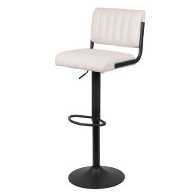 Sgabello bar girevole con schienale, bianco, Sibilla