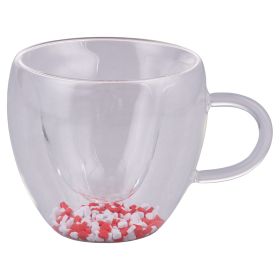 Mug 250 ml in vetro borosilicato, cuori, Good Morning