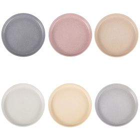 Set 6 piatti frutta color matt effetto stone in gres