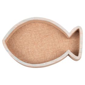 Pesce svuota tasche/appendino in legno, Ocean
