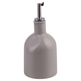Mini oliera 285 ml in ceramica, tappo e beccuccio salvagoccia, grigio chiaro, 4 Toni