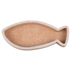 Pesce svuota tasche/appendino in legno, Ocean