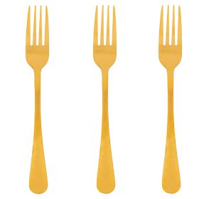 Set 3 forchette oro satinato