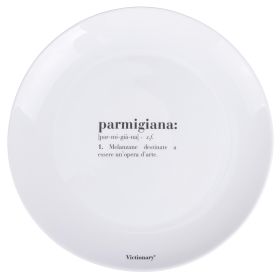 Piatto piano tondo in vetro opalino