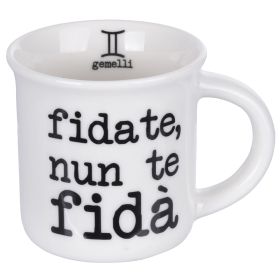 Tazzina caff&#232; 90 ml, gemelli, S.P.Q.eRe Zodiaco