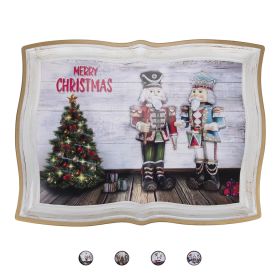 Vassoio rettangolare natalizio, Santa&#39;s House