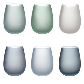 Set 6 bicchieri acqua 500 ml effetto frosted