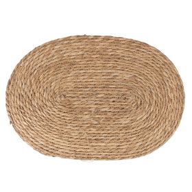 Tovaglietta tonda 48x33 cm, in fibra naturale, Natural