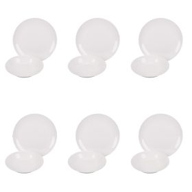 Servizio piatti 12 pezzi in vetro opalino