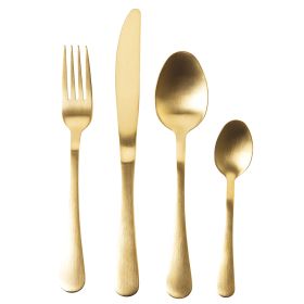Set 16 posate in acciaio inox, oro satinato, 5Th Avenue Sibilla