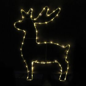 Insegna luminosa a batteria, Renna, bianco caldo, Santa&#39;s House