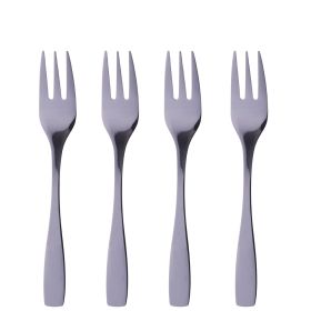 Set 4 forchettine dessert nero lucido, Manhattan Sibilla