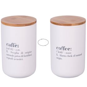 Barattolo caff&#232; 1000 ml in ceramica e bamb&#249;, Victionary