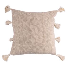 Cuscino arredo 45x45 cm con nappe laterali, beige, Goldie