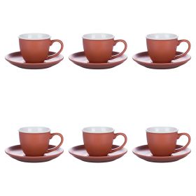 Set 6 tazzine caff&#232; 100 ml con piattino, Dulce de leche, Forma